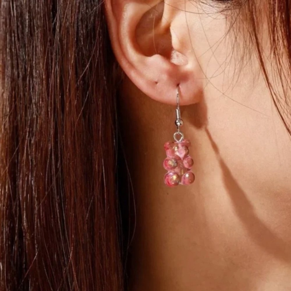 Gummy Bear Candy Retro Lightweight Fun/Cartoon Colorful Cute Dainty Earrings - Picture 11 of 16